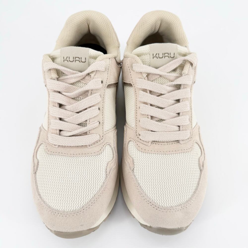 KURU PIVOT Women's 8.5 Sand White Plantar Fasciitis Walking Sneakers Shoes NWOB